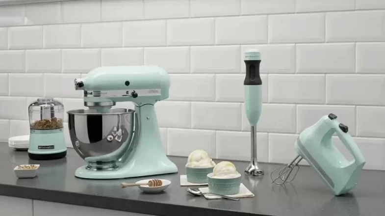 KitchenAid 5-Quart Artisan Tilt-Head Stand Mixer Ice Blue Banner Photo