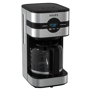 Krups Simply Brew 10-Cup Digital Drip Coffee Maker Stainless Steel Photo