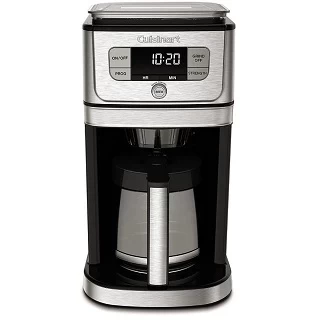 Cuisinart 12-Cup Fully Automatic Burr Grind & Brew Coffeemaker with Glass Carafe Black & Stainless Steel Photo