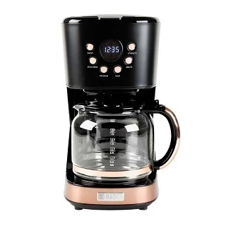 Haden 12-Cup Coffee Maker Black and Copper Photo