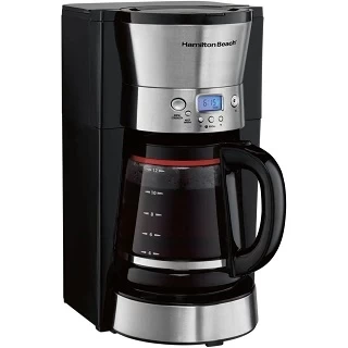 Hamilton Beach 12-Cup Programmable Coffee Maker Black & Stainless Photo