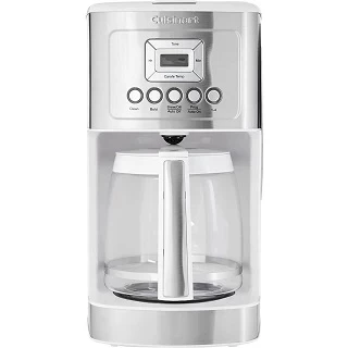 Cuisinart 14-Cup Programmable Coffee Maker Brushed Steel & White Photo