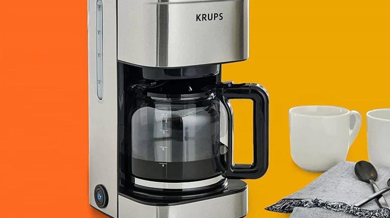 Krups Simply Brew 10-Cup Drip Coffee Maker Stainless Steel Banner Photo