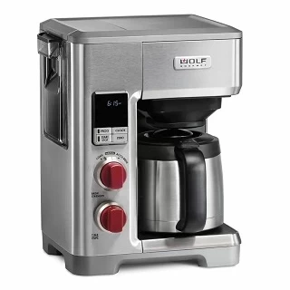 Wolf Gourmet 10-Cup Programmable Coffee Maker – Red Knobs Photo