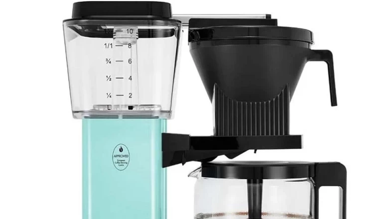 Moccamaster KBGV Automatic Drip Stop Coffee Maker (40 oz Glass Carafe) Turquoise Banner Photo