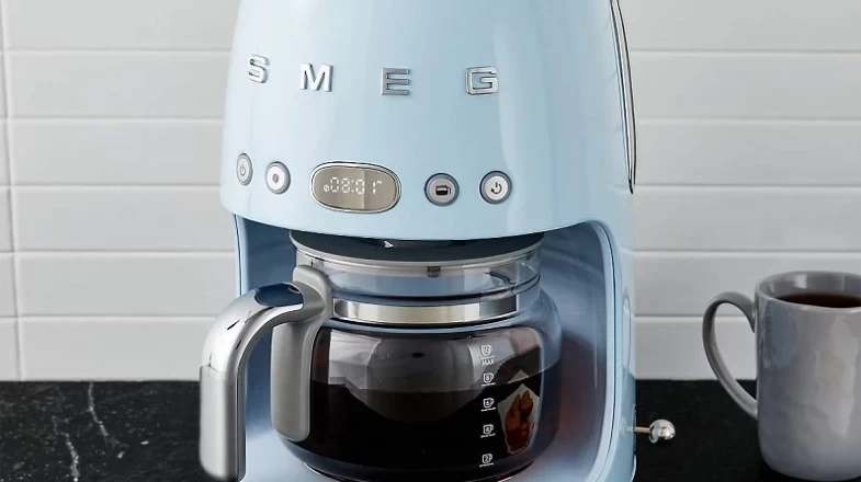 SMEG Drip Coffee Maker Pastel Blue Banner Photo