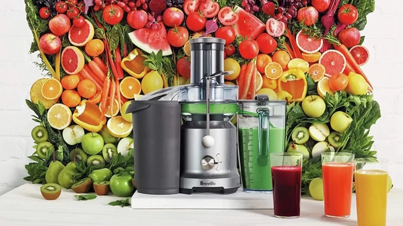 Breville the Juice Fountain Cold Centrifugal Juicer Silver Banner Photo