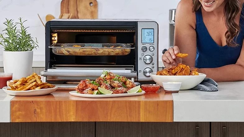 Breville the Smart Oven Air Fryer with Element IQ Convection Countertop Toaster Oven Brushed Stainless Steel Banner Photo